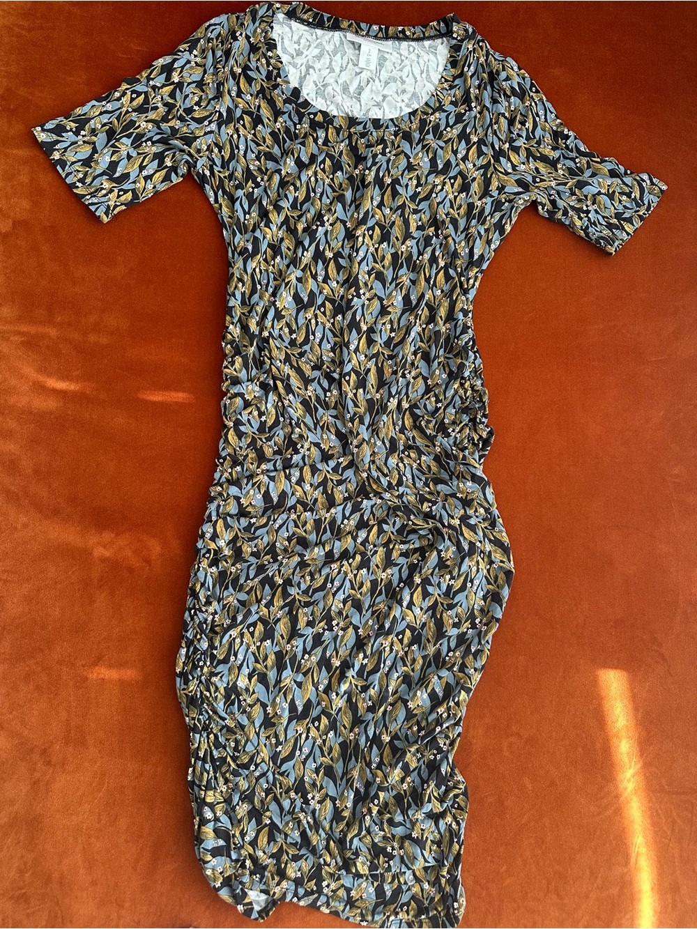 Motherhood Maternity Bundle Of 2 NWT Ruched Short Sleeves Midi Dresses Small - Picture 3 of 7